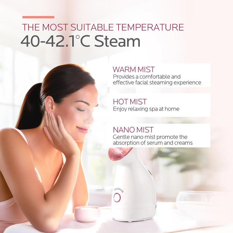 Facial Nano Ionic Steamer with Headband & 4 Blackhead Tools