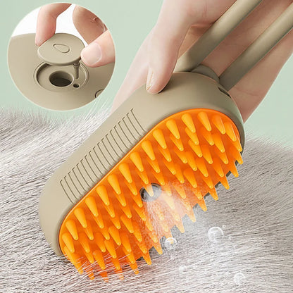 FurMist 3-in-1 Steam Pet Brush – Deshedding, Detangling & Massaging for Cats and Dogs