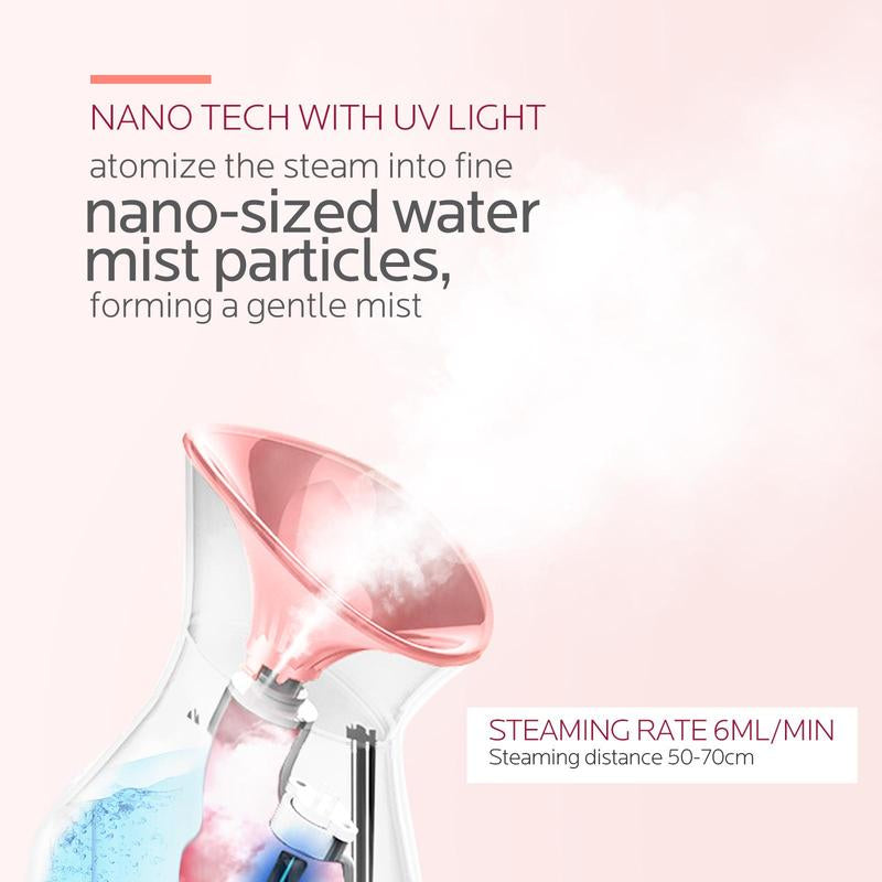 Facial Nano Ionic Steamer with Headband & 4 Blackhead Tools