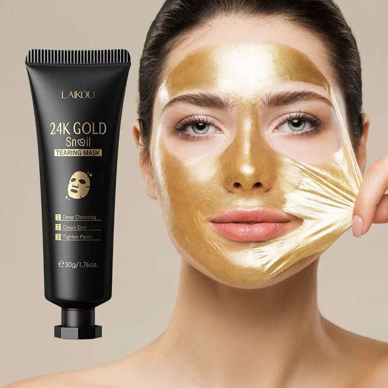 LAIKOU 24K Gold/Sakura Peeling Face Masks 