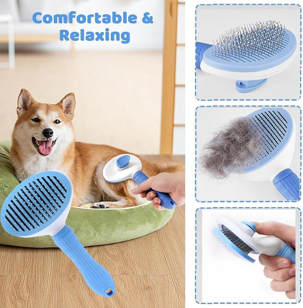 7-Piece Pet Grooming Kit for Dogs & Cats – Deshedding Brush, Nail Clipper, Flea Comb & More