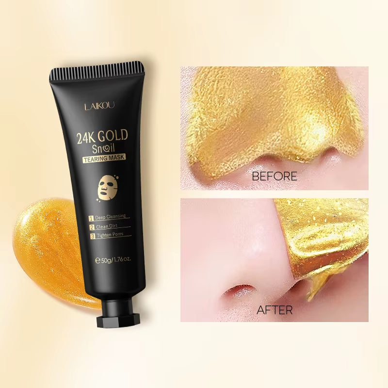 LAIKOU 24K Gold/Sakura Peeling Face Masks 