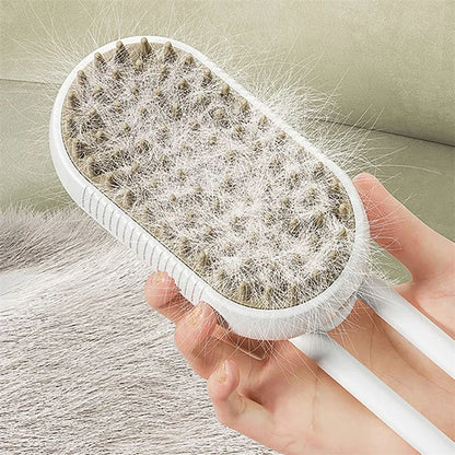 FurMist 3-in-1 Steam Pet Brush – Deshedding, Detangling & Massaging for Cats and Dogs