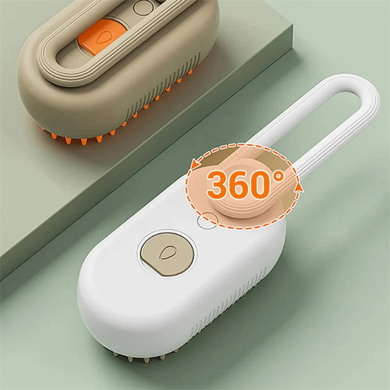 FurMist 3-in-1 Steam Pet Brush – Deshedding, Detangling & Massaging for Cats and Dogs
