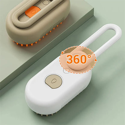 FurMist 3-in-1 Steam Pet Brush – Deshedding, Detangling & Massaging for Cats and Dogs