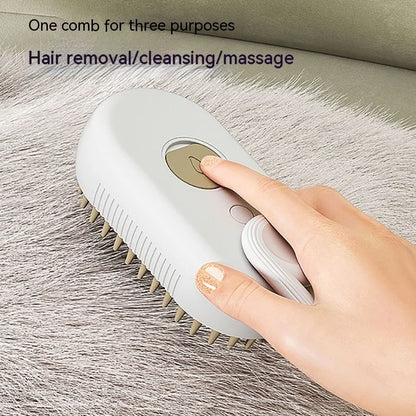 FurMist 3-in-1 Steam Pet Brush – Deshedding, Detangling & Massaging for Cats and Dogs